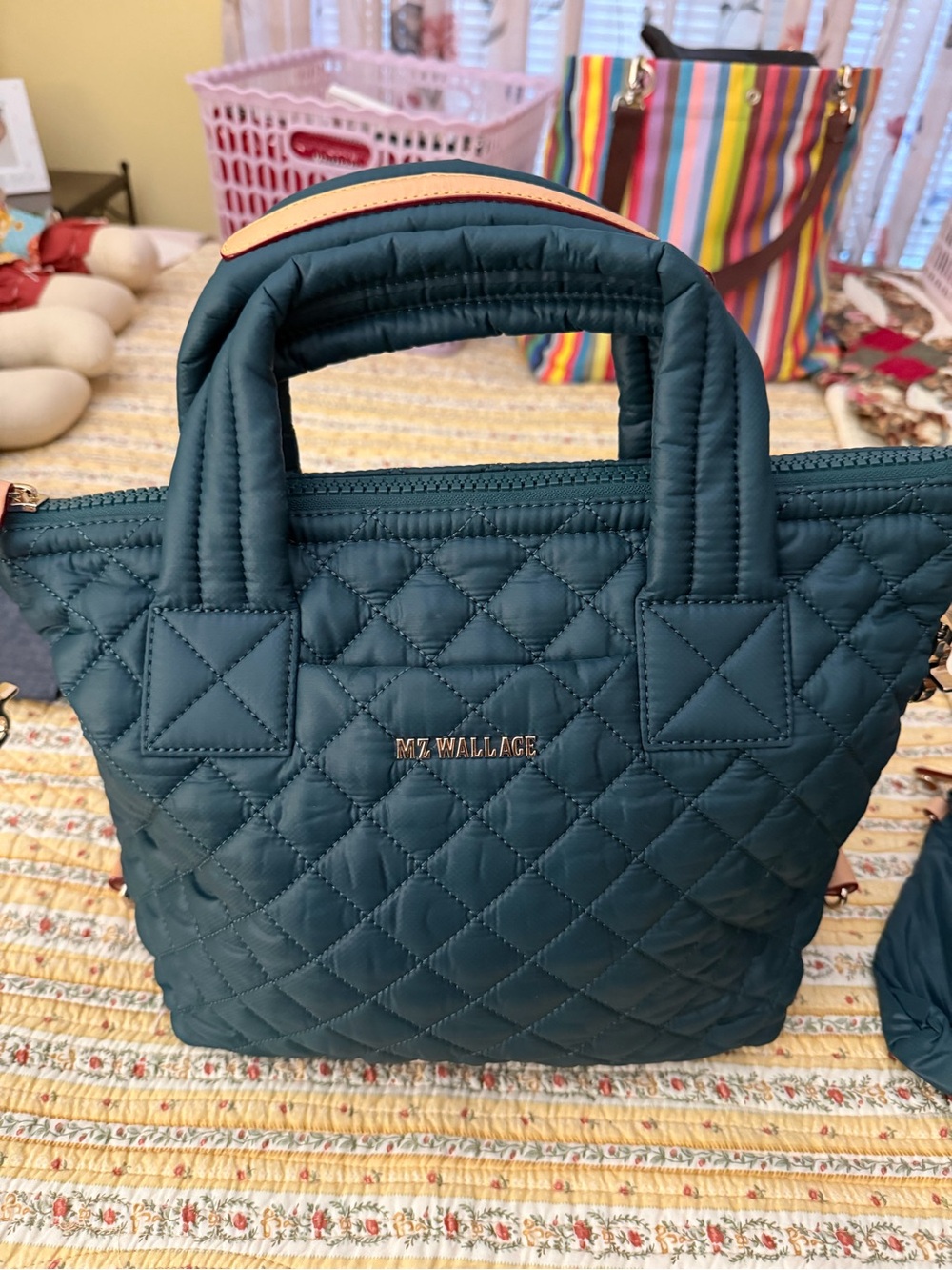 MZ Wallace evergreen Sutton quilted nylon